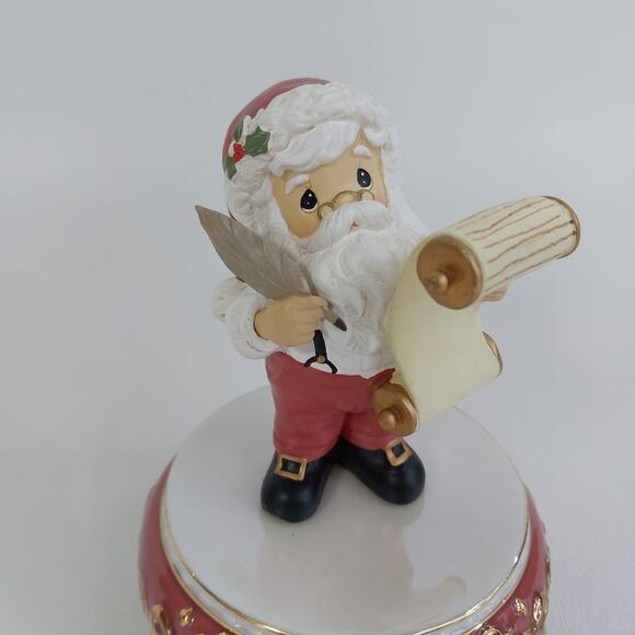2010‎ Precious Moments Santa Checking His List Sankyo Musical Box 111107 - Picture 3 of 6